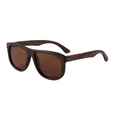 Duwood Sunglasses - Brown Polarized Lenses - Brown Wood Frames