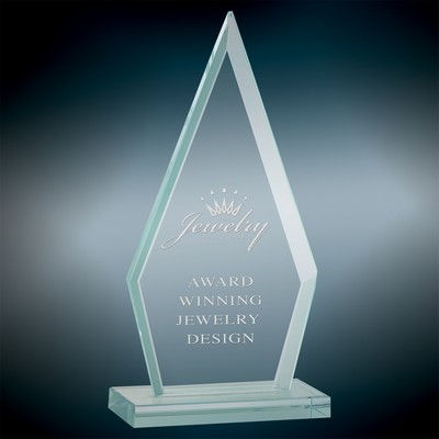 Small Triangle Jade Glass Award