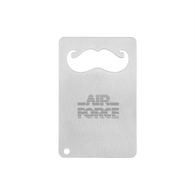 Mustache Credit Card Bottle Opener