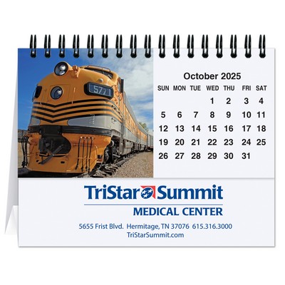 Magnificent Trains Tent Desk Calendar (5 13/16"x4½")