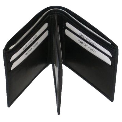 Buff Leather Middle Flap Wallet-RFID