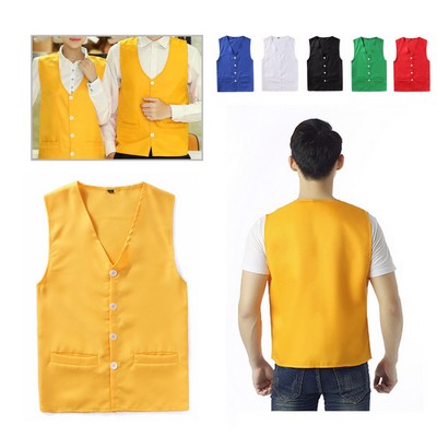 Flat Bottom Edge Uniform Vest