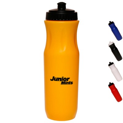 Sports Water Bottle w Push Top Lid 26 oz. Plastic Bottles