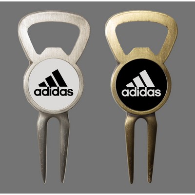 Bottle Opener Golf Divot Tool w/Removable Ball Marker