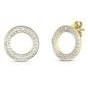 Jilco Inc. Yellow Gold Diamond Geometric Earrings