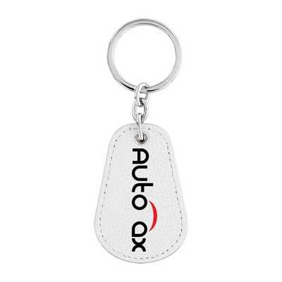 White Leather Key Chain (Domestic Production)