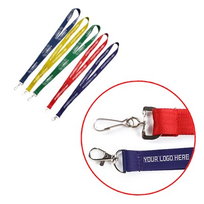 1/2" Custom Neck Lanyards With Metal Swivel J Hook