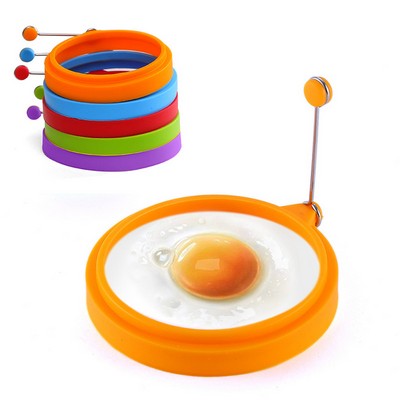 Round Silicone Omelette With Stainless Steel Handle