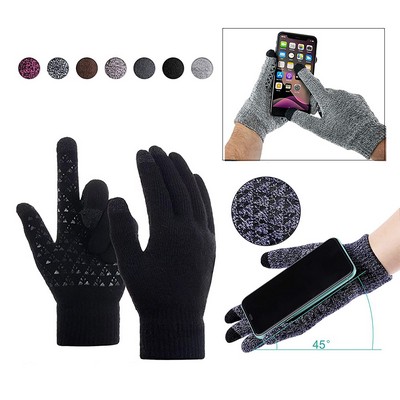 Anti-Slip Winter Knit Touchscreen Unisex Gloves