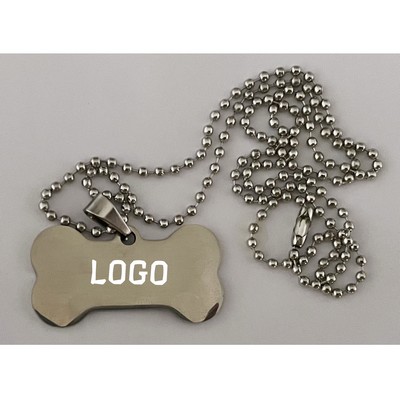 Pet Dog Collar Tag Bone Shaped