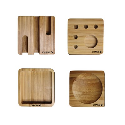 Bamboo Desktop Multi-Purpose Organizer Set