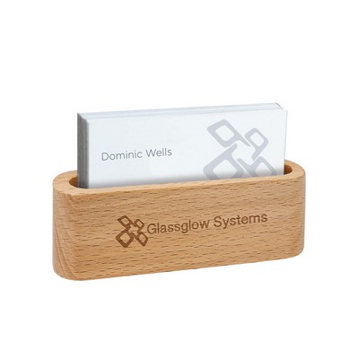 Beech Wood Business Card Holder