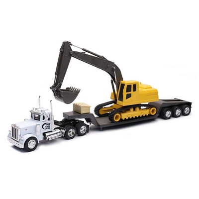 1:32 Scale Peterbilt® 379 Big Rig W/ Backhoe (u)