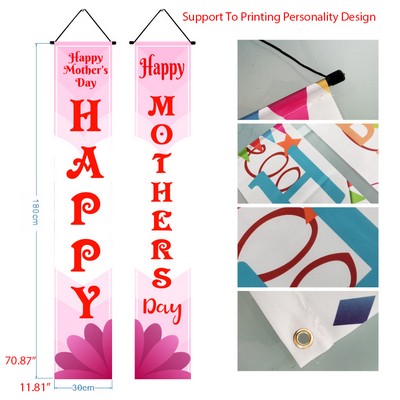 Customized Mother's Day Banner Door Hanging Flag Couplet Decor Decorations Party Supplies