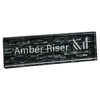 Gray Brick Acrylic Name Plate, 9 1/2"(L) x 2 3/4"(H)