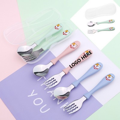 Kids Stainless Steel Fork Spoon