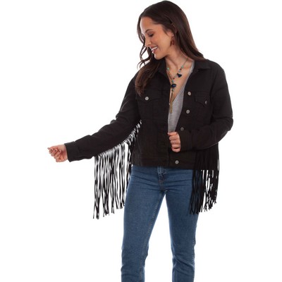 Honey Creek Denim Fringe Jacket