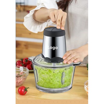 Electric Food Chopper 2L Glass Bowl Meat Grinder Food Processor Blender