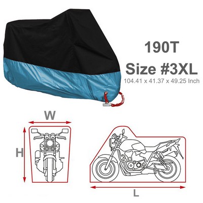 190T Size#3XL Waterproof Sun Motorcycle Cover