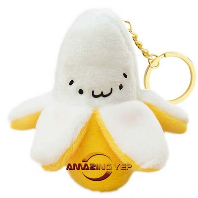 3" Plush Keychain Simulation Key Tag - Banana