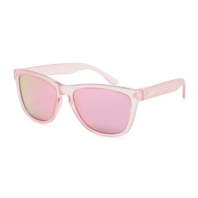 Sunglasses - Pink Mirror Lenses - Pink Frames