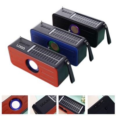 Solar Powered Wireless Speaker with Flashlight