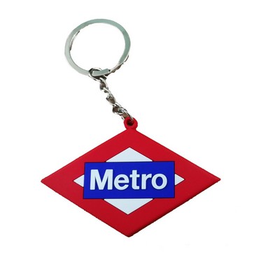 Soft Rubber 2D PVC Keychain