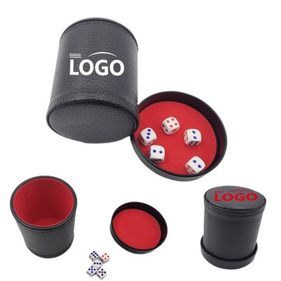 PU Leather Dice Cup