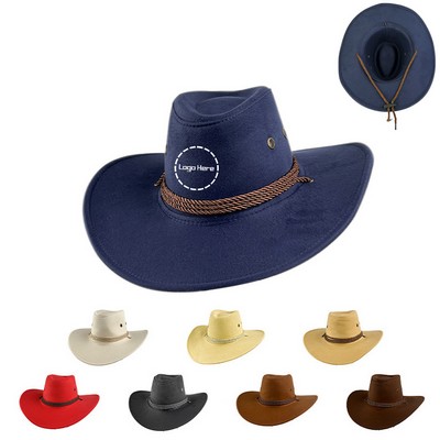 Classic Western Felt Leather Suede Cowboy Hat