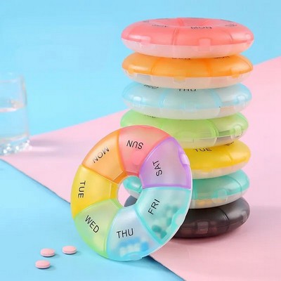 Donuts Shaped 7 Days Pill Storage Box