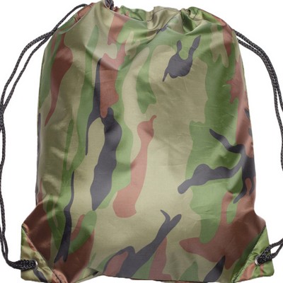 Drawstring Camo Backpack