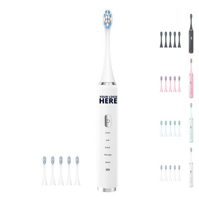 Rechargeable Electric Toothbrush With 4 Heads