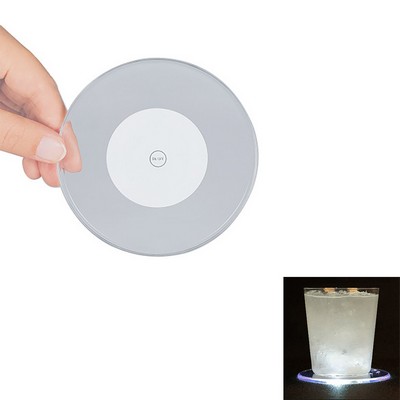 4" Round Cup Coaster w/Light Up LED