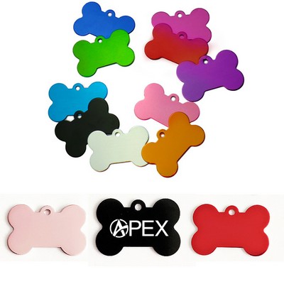 Bone Shape Metal Pet ID Tags