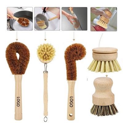 Bamboo Dish Scrubber Set