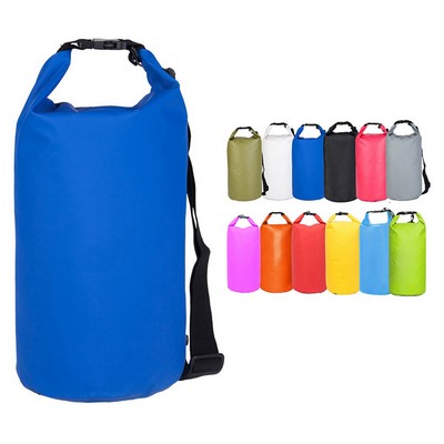 "Compact 10L PVC Dry Bag: Waterproof Outdoor Essential"