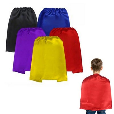 "Kids' Satin Superhero Cape: Adventure-Ready Costume Delight"