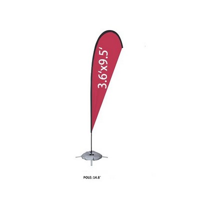 Single-Sided Tear Drop Sign Flag Kit - 12.5 Inch