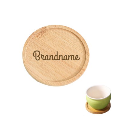 Round Bamboo Drinks Coaster