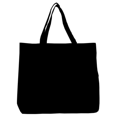 Jumbo canvas tote with canvas handles