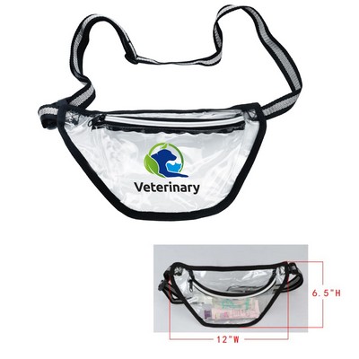 Clear Fanny Packs with Zipper Seal (6.5"H x 12"W)