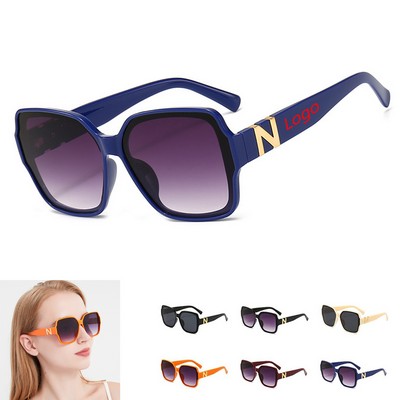 Unisex Retro Square Frame UV Protective Sunglasses