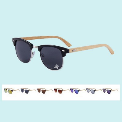 Aviator Semi-Rimless Frame Sunglasses for Classic Aviator Look