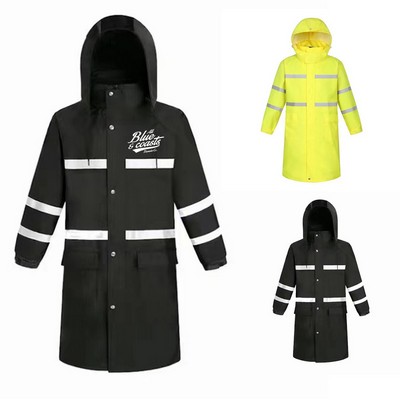 Long Waterproof Reflective Raincoat