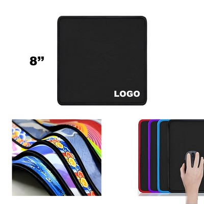 8" Custom Non-Slip Mouse Pad w/Delicate Locking Edge