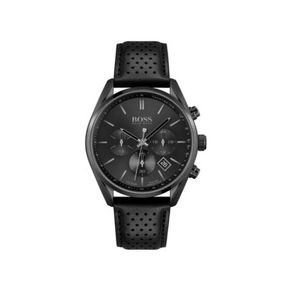 Hugo Boss® Gentleman's Champion Ionic Plated Watch w/Black Dial