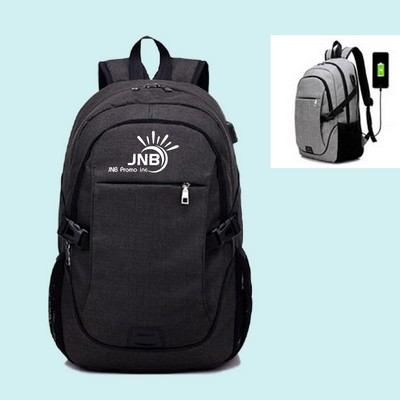 Waterproof Travel Laptop Backpack with USB Chargering Port