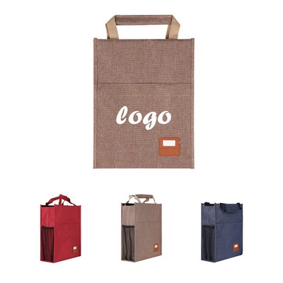 Canvas Trendy Briefcase Tote Bag