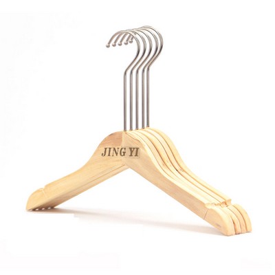 16'' Natural Color Solid Wooden Clothing Hangers