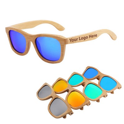 Ecofriendly Bamboo Wooden Polarized Uv Protected Sunglasses